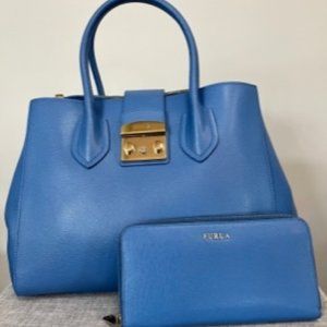 Furla Leather Bag and Wallet